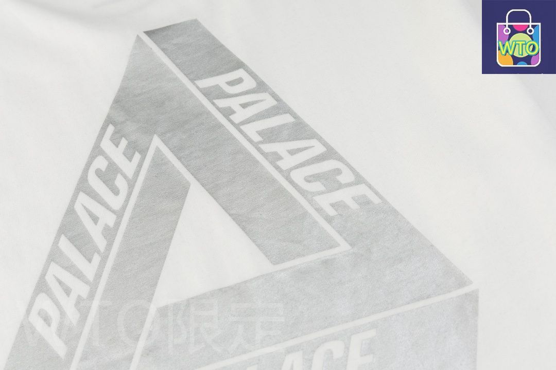 コラボ メタリックシルバープリントTシャツ