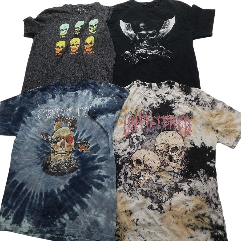 MPM73 US古着 ドクロ スカル 半袖 Tシャツ まとめ売り 20枚 MPM73 US古着 ドクロ スカル 半袖 Tシャツ まとめ売り 20枚