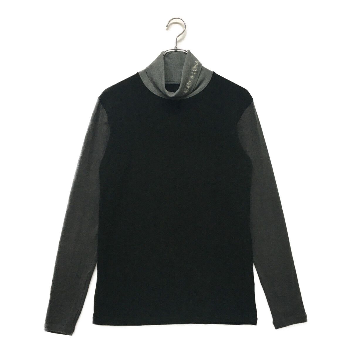 MARK & LONA グレー タートルネック シャツ サイズ48 中古 メンズ マークアンドロナ MARK&LONA 長袖シャツ SM 黒×グレー