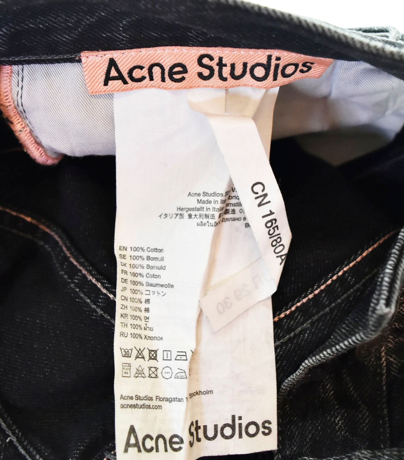 アクネストゥディオズ ACNE STUDIOS 2021M ルーズブーツカット デニムパンツ 黒 B00269- デニム ブラック 29 30  103MB-257 - メルカリ