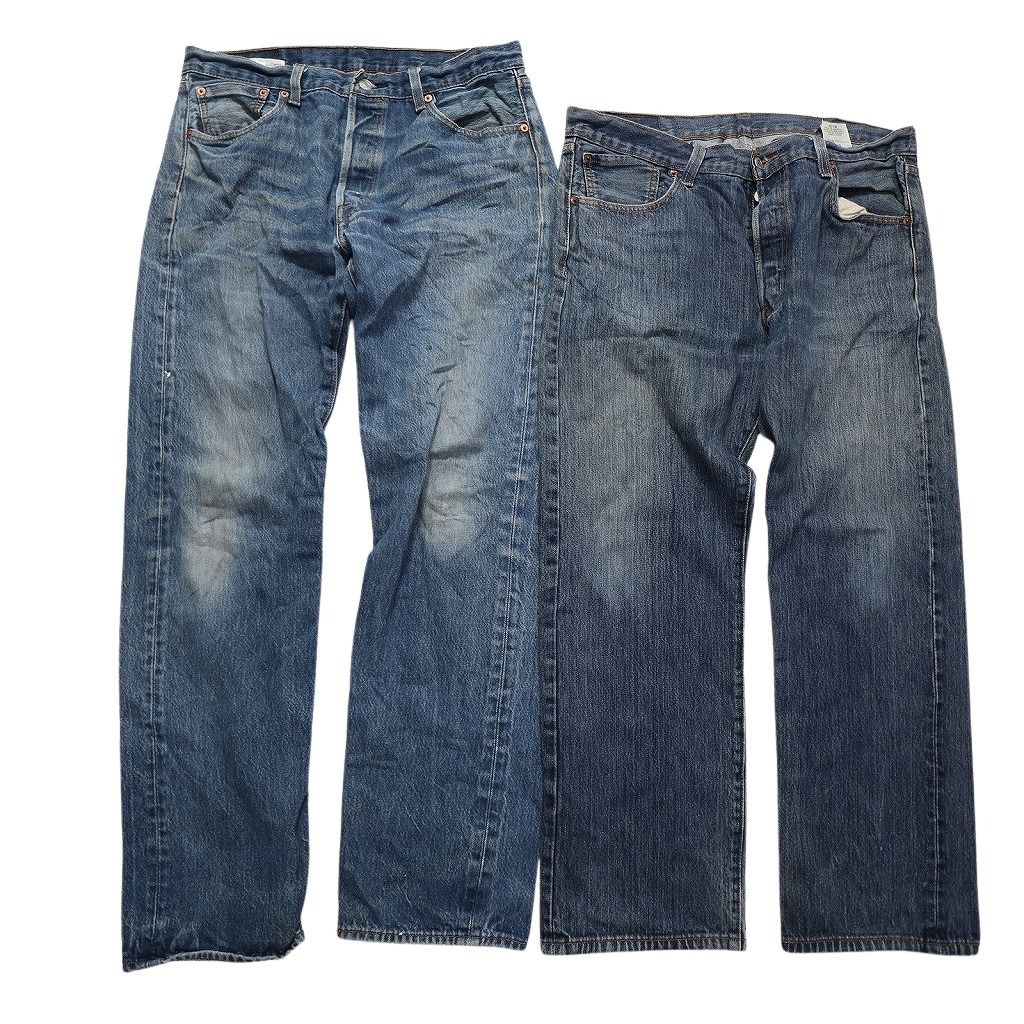 古着卸 リーバイス 501 デニム パンツ 8枚セット メンズ 34 36 フェード インディゴ コインポケット 古着 NC1322 KIN-KAAI_COM