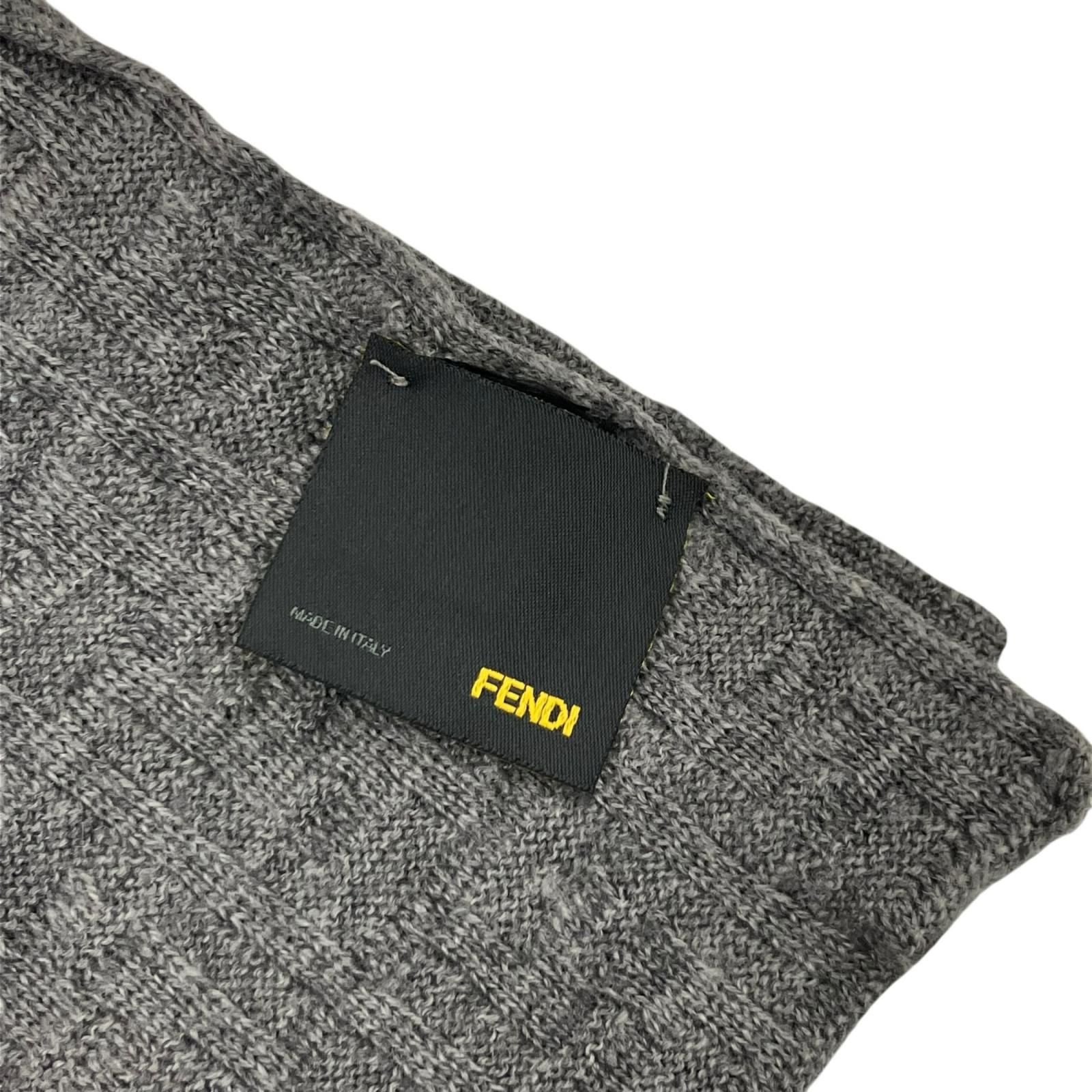 186005 FENDI フェンディ マフラー グレー ウール
