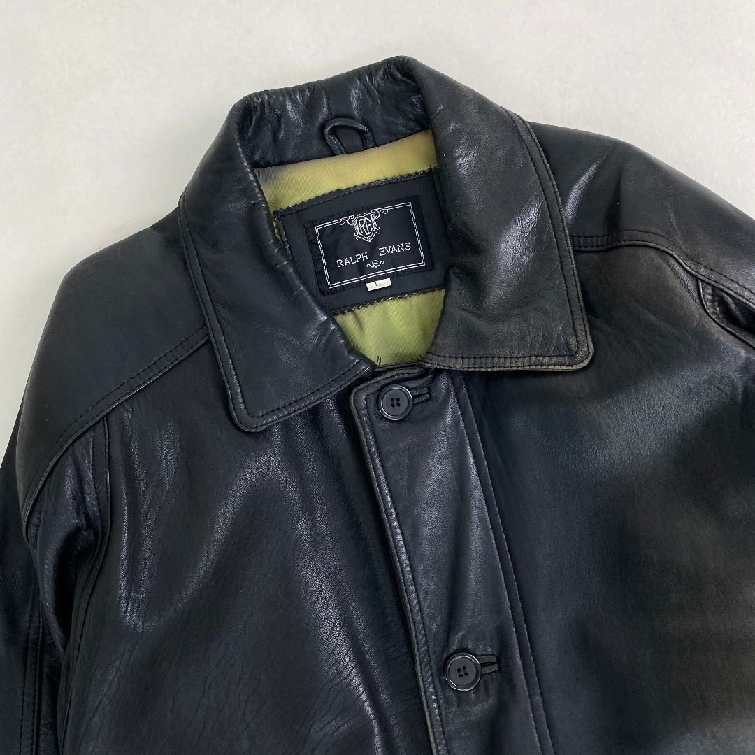 レザージャケット カーコート 人気シルエット 本革 ラム レザーコート  