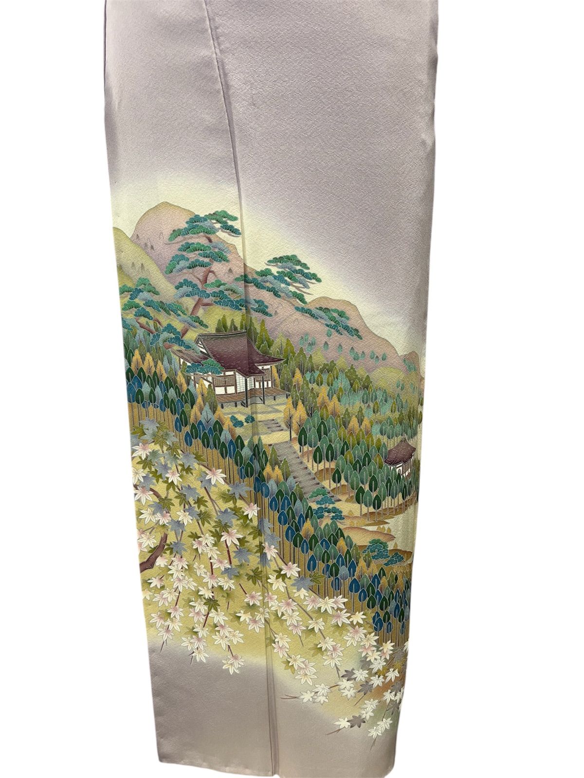 色留袖 身丈164.5cm 裄丈65.5cm 袷 落款 高山寺 灰ピンク 正絹 一つ紋 WWW_NOITHATQUANGTHANH_NET