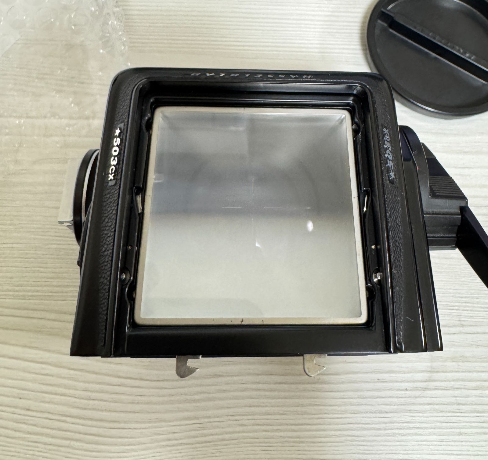 フィルムカメラ hasselblad503CX+A12 Hasselblad 503CX ブラックボディ/ A12 ハッセルブラッド（20620