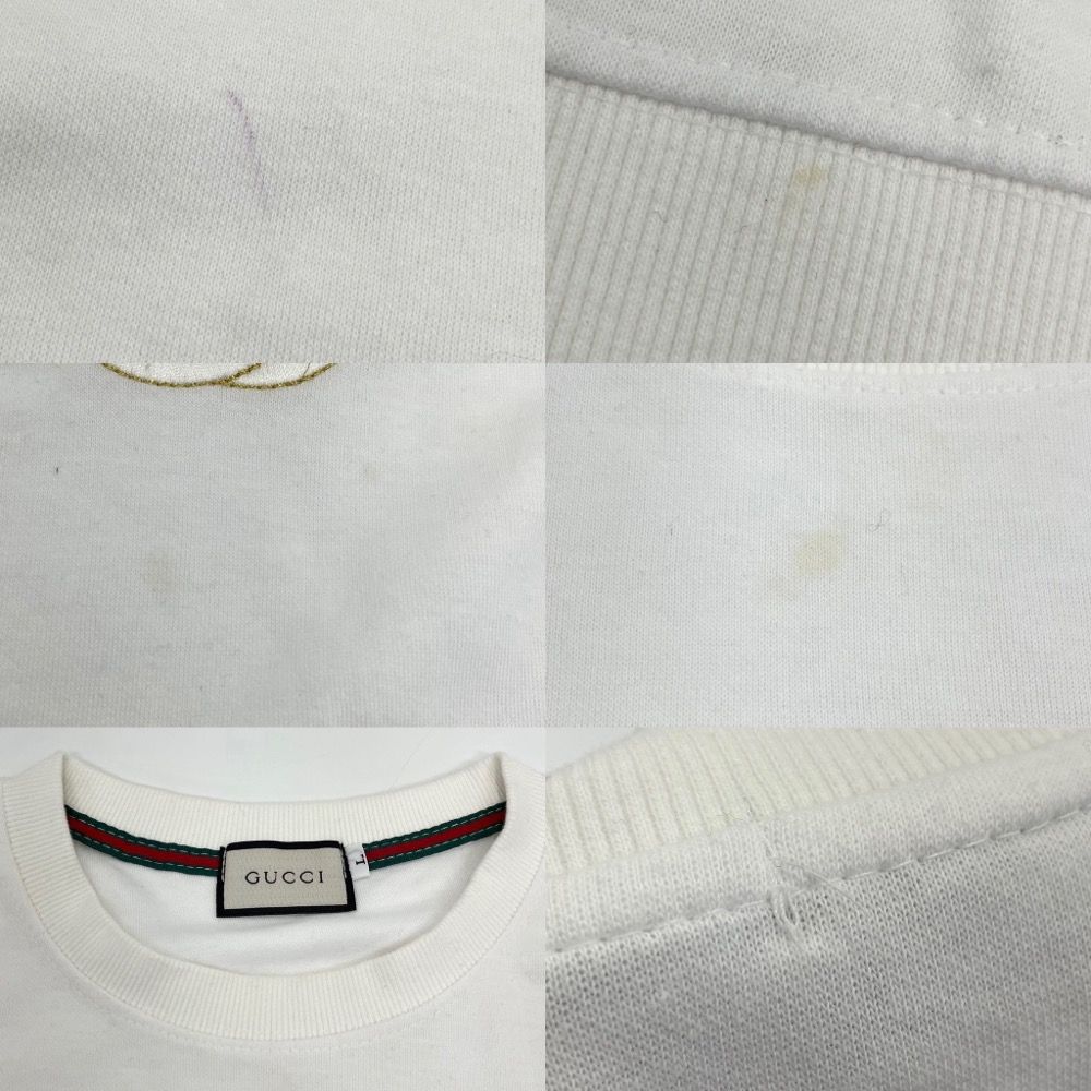 グッチ スウェット メンズ ロゴ刺繡 GG シェリー 薄手 トレーナー  