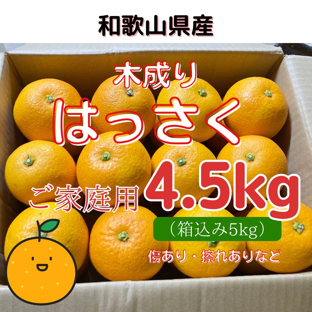 訳ありご家庭用】和歌山県産・木成りはっさく4.5kg・ - メルカリ