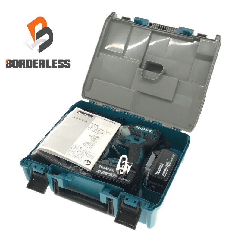 makita マキタ 18V 充電式ソフトインパクトドライバ TS141DRGX バッテリー2個 18V 6.0Ah 青|ブルー 充電器 ケース付 110525