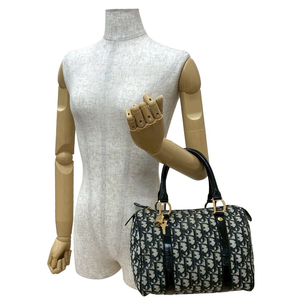 極 美品 鍵付き Christian Dior ディオール トロッター 柄