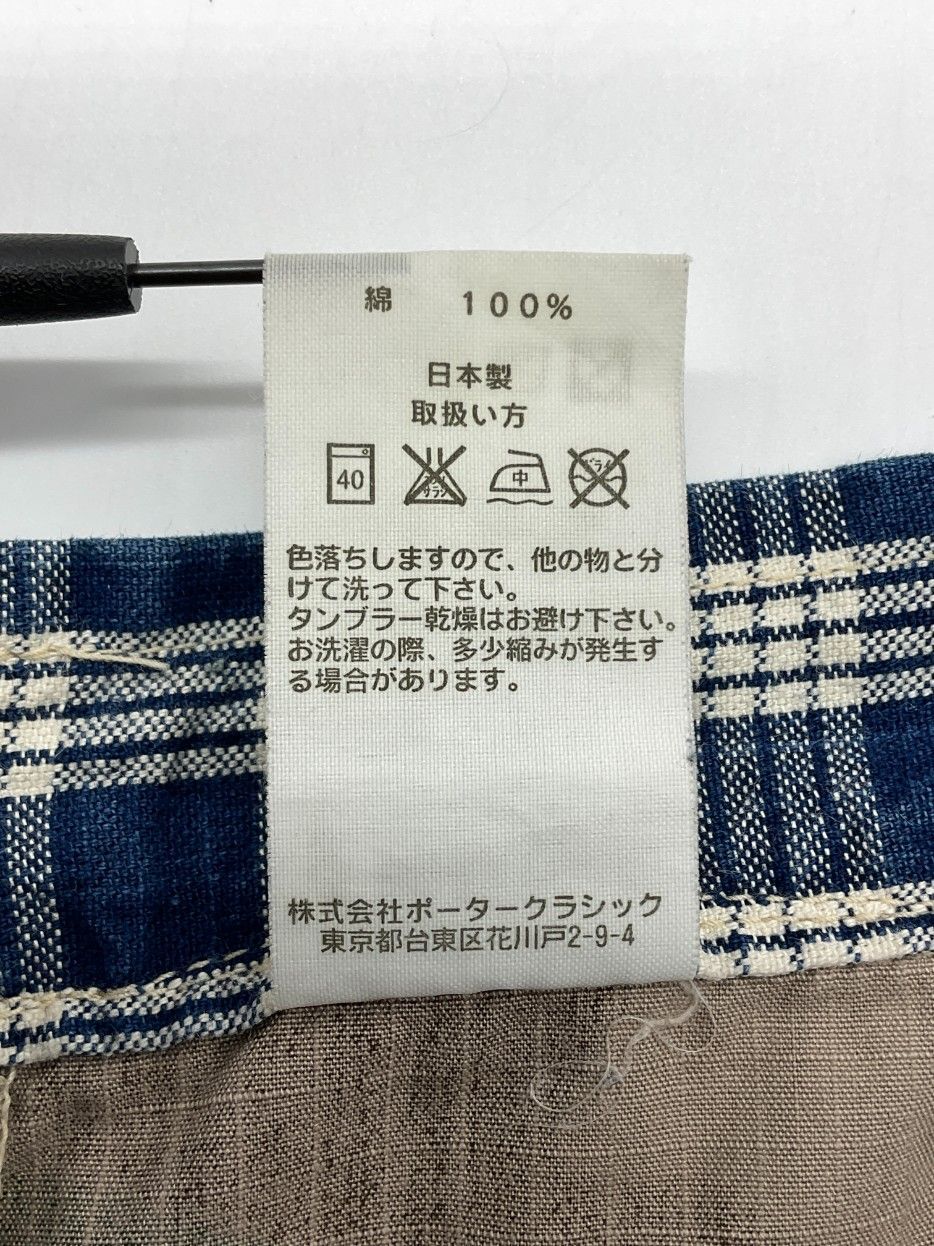 サイズXL【新品】PORTER CLASSIC リメイクチェックカーゴパンツ 美品 PORTER CLASSIC ポータークラシック XL 迷彩 リメイク