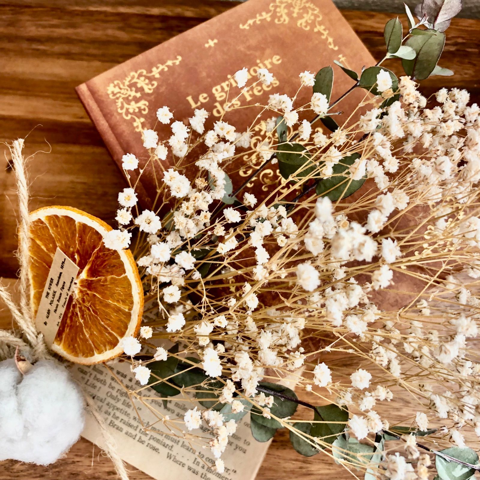 ◇【おトクな♡2セット】かすみ草 ユーカリ スワッグ ガーランド  