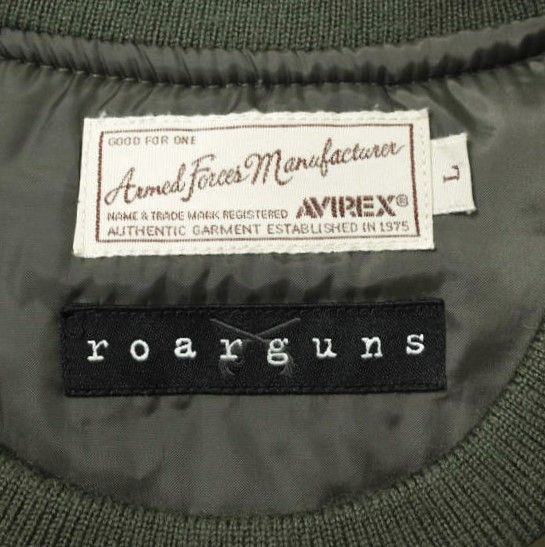 AVIREX x roarguns アヴィレックス ロアーガンズ 別注 TYPE MA-1 CREW