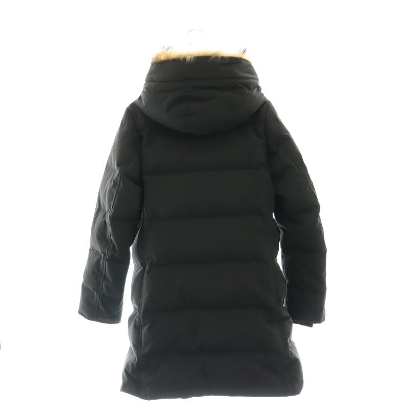 DANTON ダントン ロングダウンコート ファーフード付き ブラック36