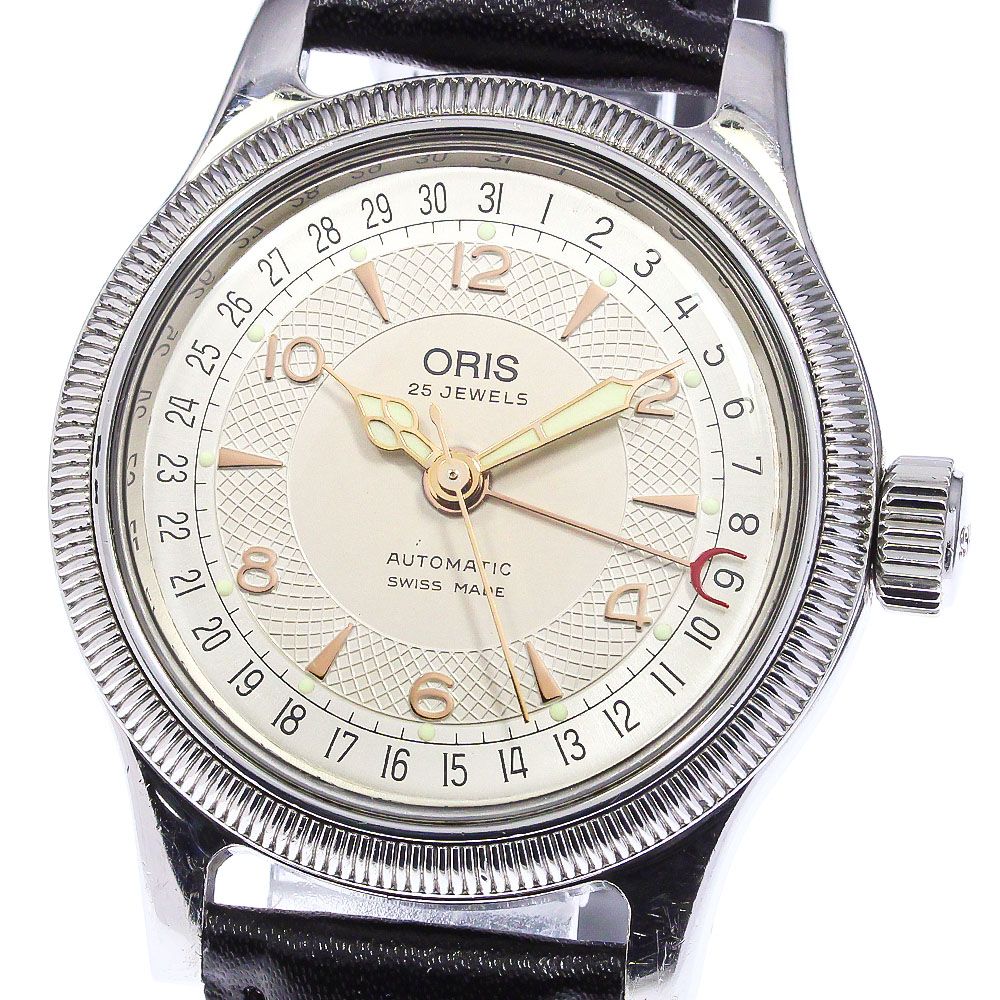 オリス ORIS 7563C ビッククラウン ポインターデイト 自動巻き メンズ_ ...