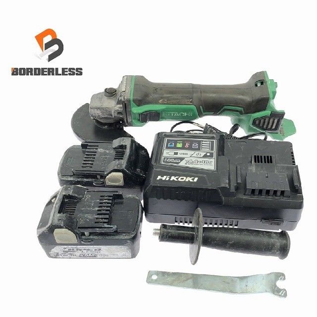 品 HITACHI 日立工機 18V 100mm コードレスディスクグラインダー G18DBVL バッテリ2個 4.0Ah 充電器付 充電式