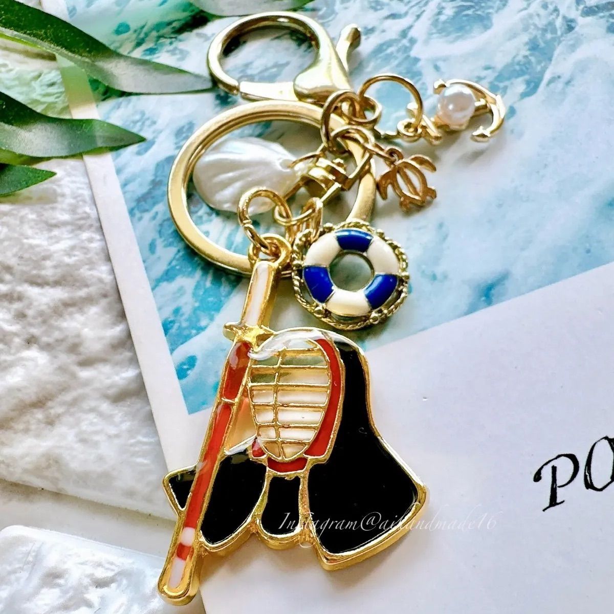 剣道 キーホルダー マリン⚓️ レジン ハンドメイド - メルカリ