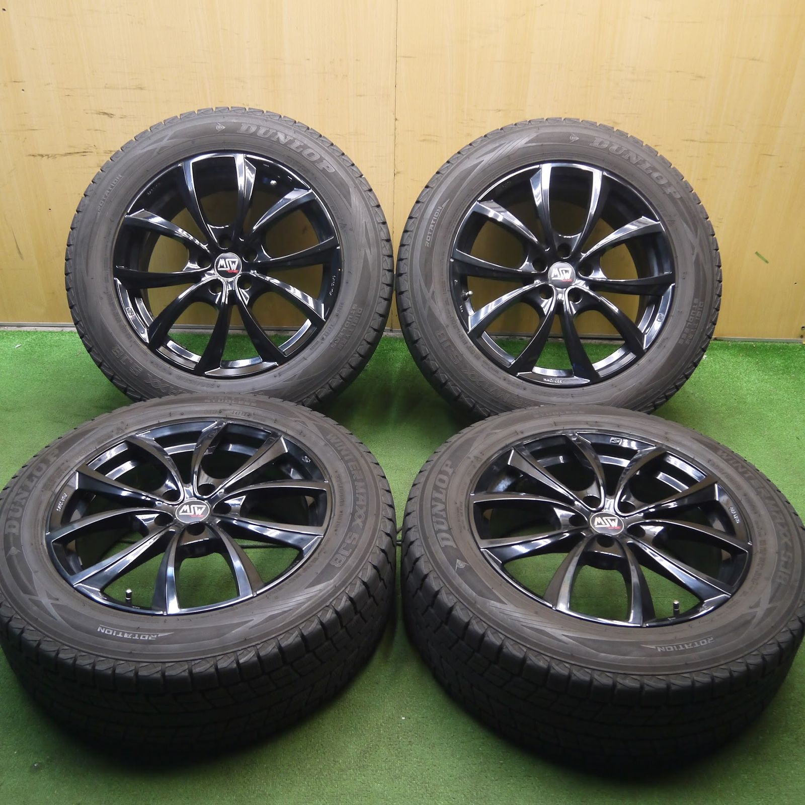 送料無料]バリ溝！キレイ！9分☆ボルボ 等 235/60R18 MSW by O 