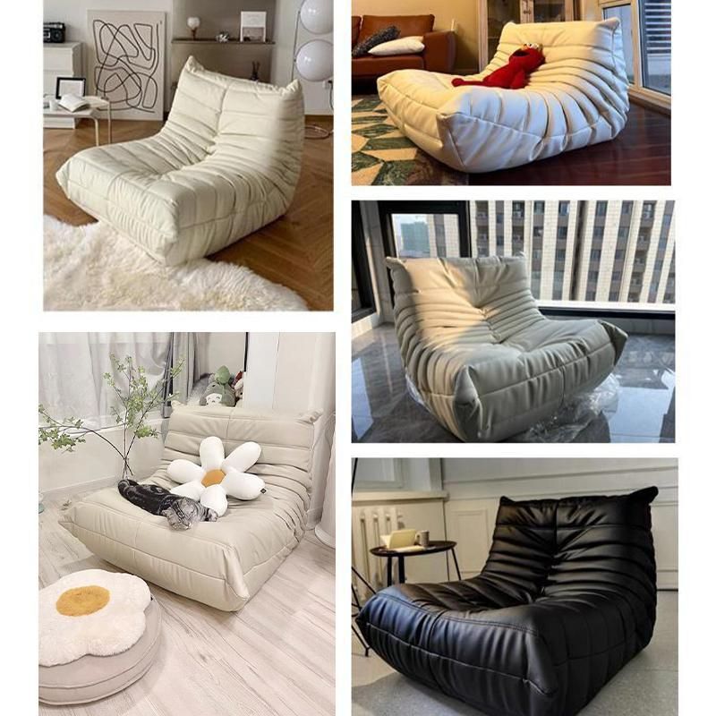 一人掛けソファ 北欧 ソファ キャタピラーソファ オットマン付き 一人