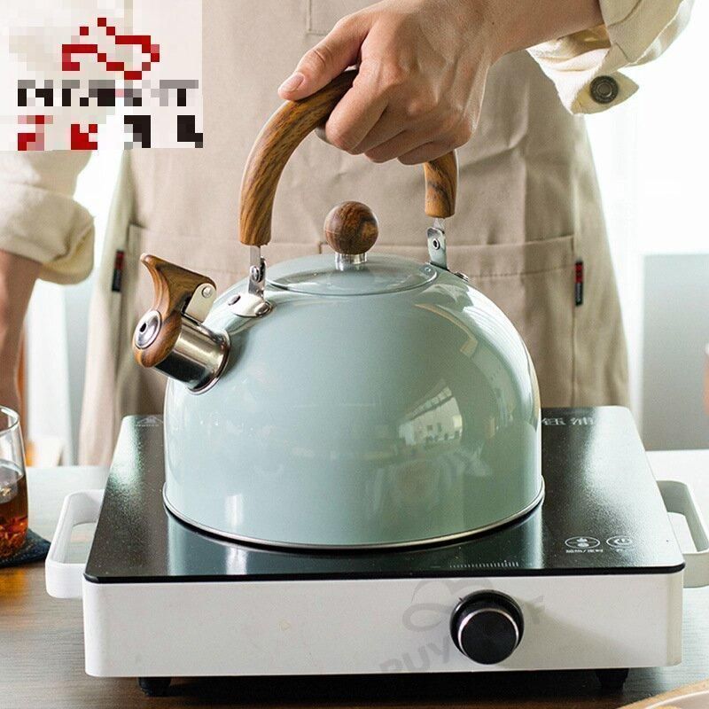 全 やかん 笛吹きケトル 笛吹き 3 L 大容量 湯沸かし ステンレスケトル ティーケトル 木目ハンドル 簡単開閉 ガス火 IH対応 すべての熱