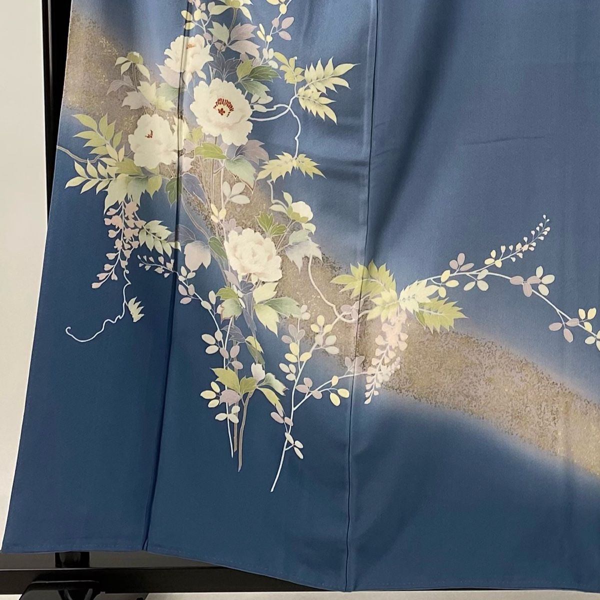 訪問着 身丈154cm 裄丈61.5cm S 袷 蝶 草花 金銀彩 ぼかしぼかし