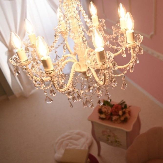 LEDライト付シャンデリア 8灯 プリンセスホワイト 簡単取付 天井照明 LED電球対応 北欧 アンティーク クラシック 4004 WWW_NOITHATQUANGTHANH_NET