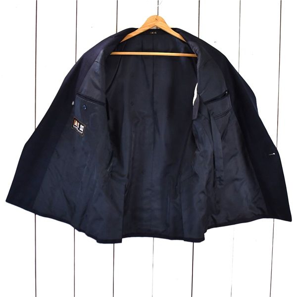 美品 ダックス DAKS 4つボタン ダブル 金ボタン 紺ブレザー