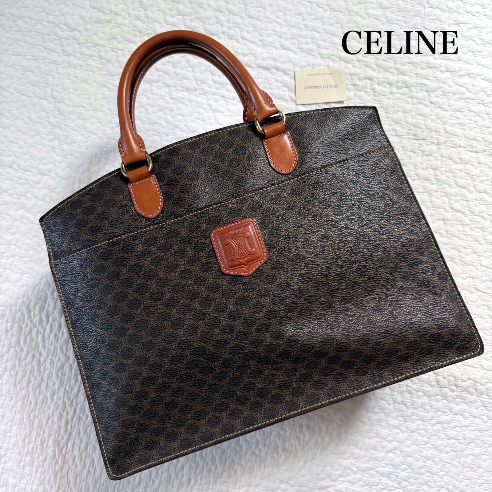 美品 CELINE セリーヌ マカダム柄 ヴィンテージ ハンドバック