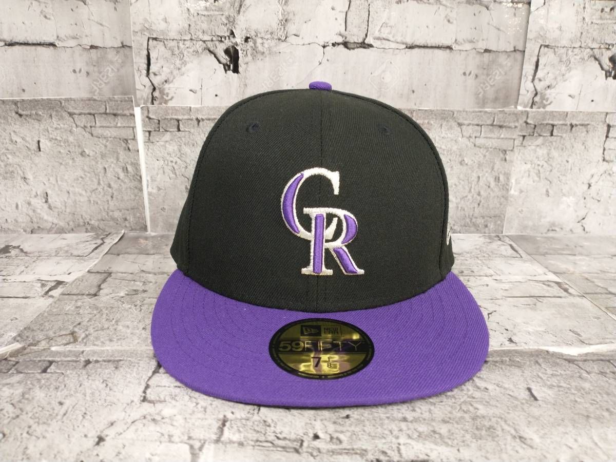 NEW ERA ニューエラ 59FIFTY キャップ コロラド・ロッキーズ サイズ7 1/8 ブラック パープル 