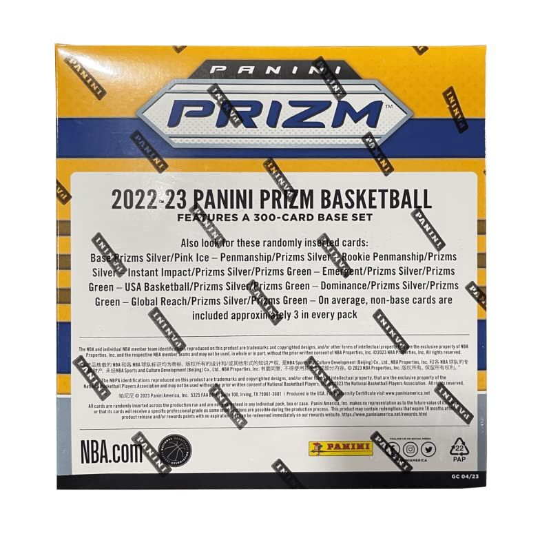 NBA 2022-23 Panini Prizm Basketball Card Mega Box (Pink Ice Prizms 