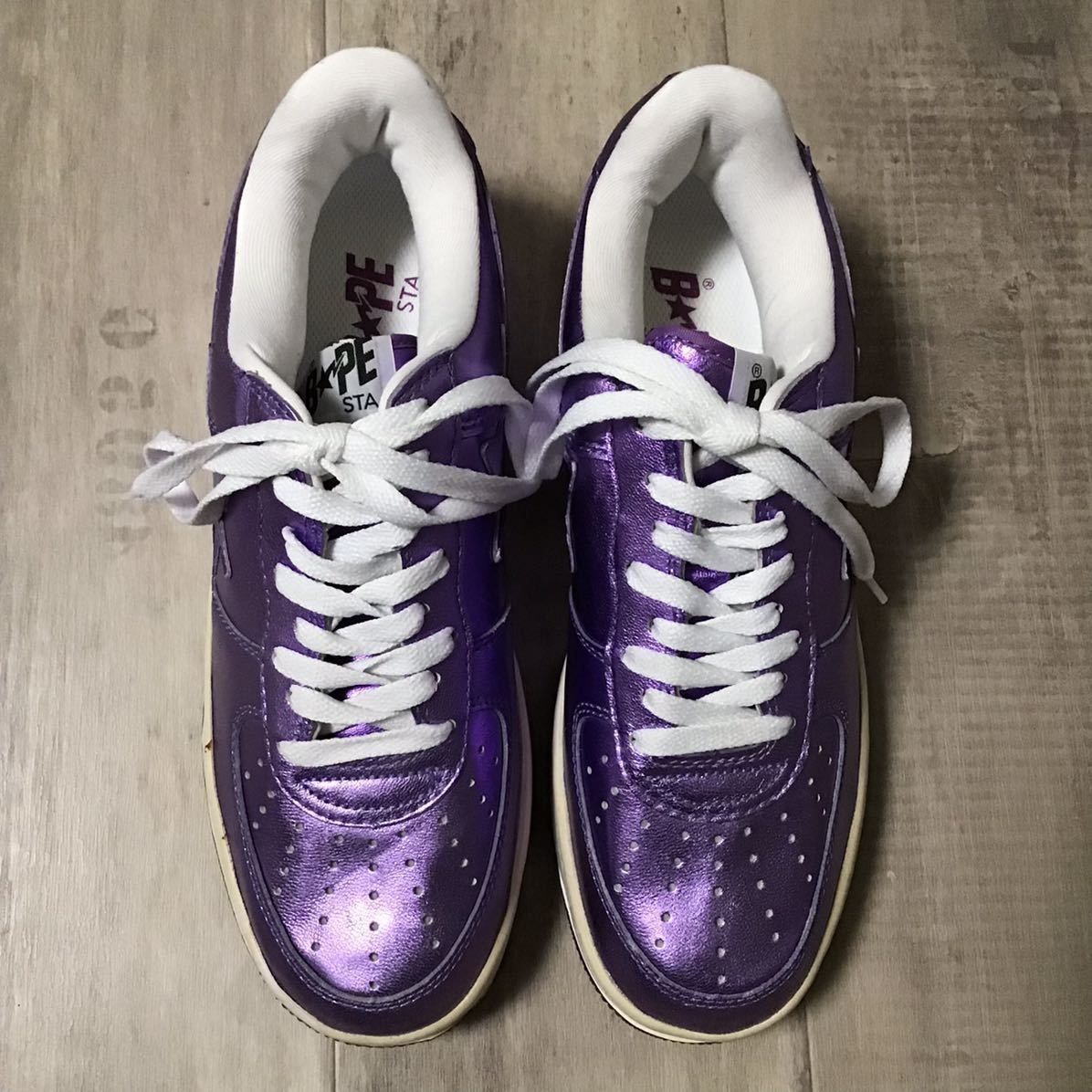 Purple foil BAPESTA スニーカー 27cm US9 a bathing ape BAPE STA shoes sneakers エイプ  ベイプ ベイプスタ パープル箔 - メルカリ