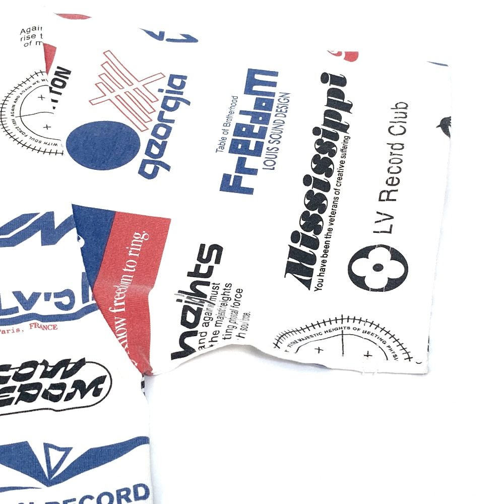 ルイヴィトン アパレル 19AW 半袖Tシャツ コットン ホワイト×マルチ  