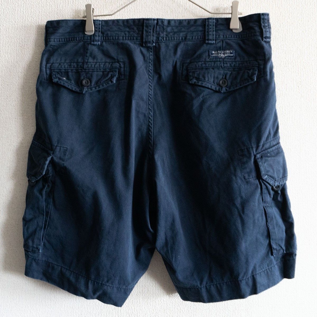 POLO RalphLauren ラルフローレン カーゴパンツ ハーフ ショーツ 雰囲気抜群】POLO RALPH LAUREN【カーゴ ショーツ】38 ネイビー