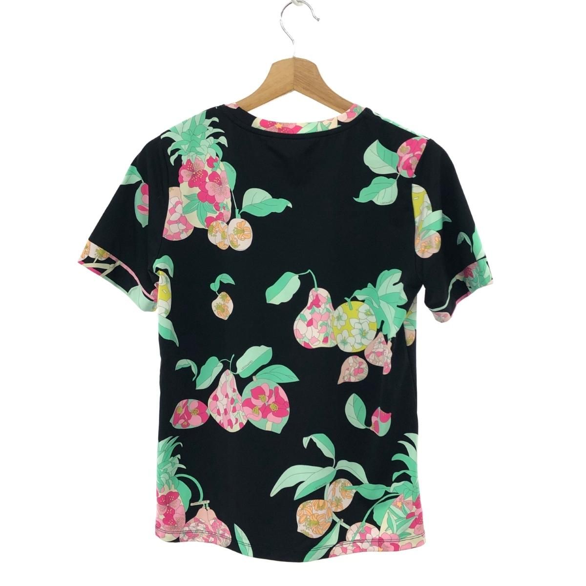レオナール スポーツ Tシャツ 40 花柄 フルーツ柄 総柄 半袖 レオナール スポーツ Tシャツ 40 花柄 フルーツ柄 総柄 半袖