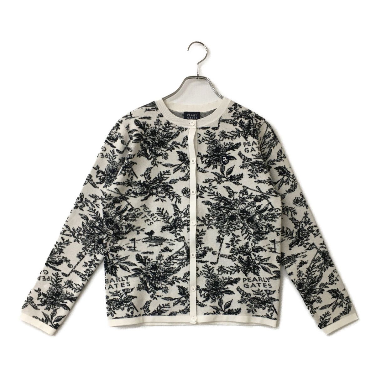 中古 レディース パーリーゲイツ PEARLY GATES カーディガン 1(M) 白
