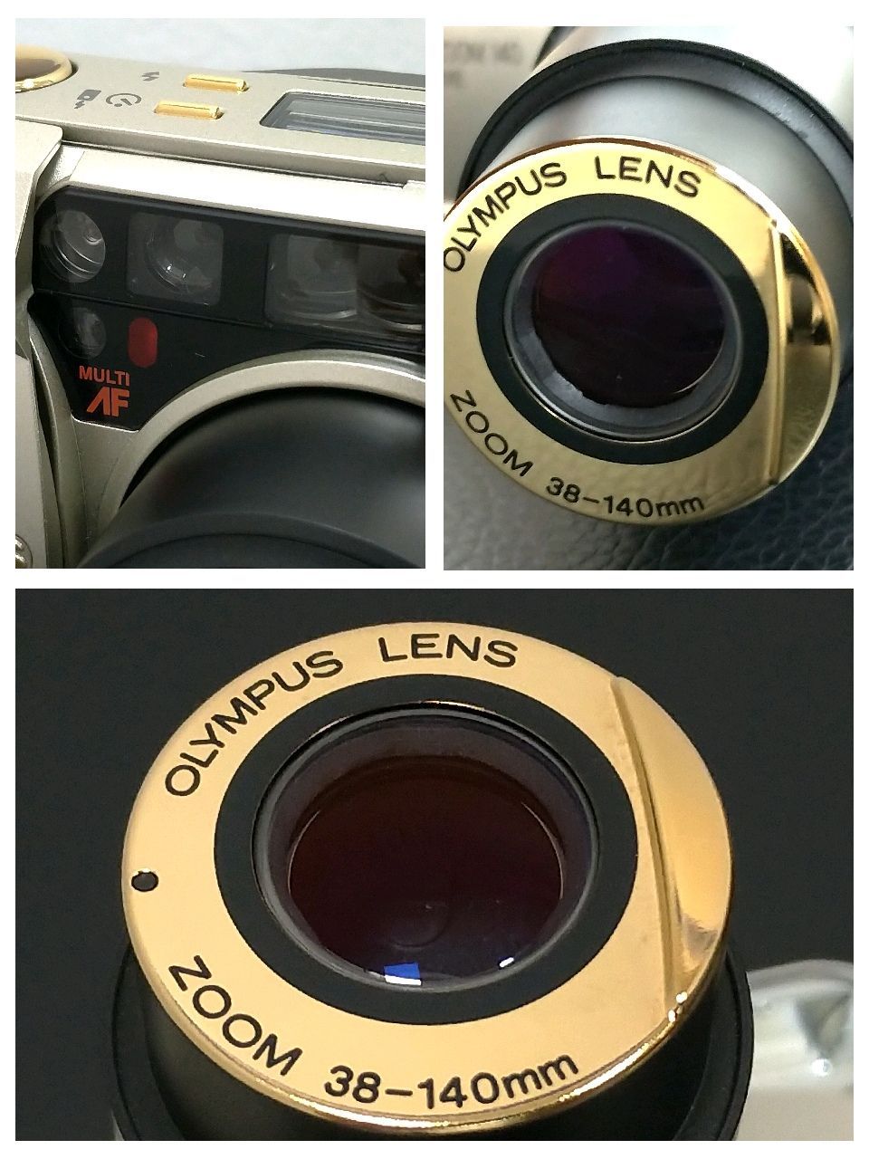 OLYMPUS μ [mju:] ZOOM 140 DELUXE コンパクトカメラ 革製ストラップ