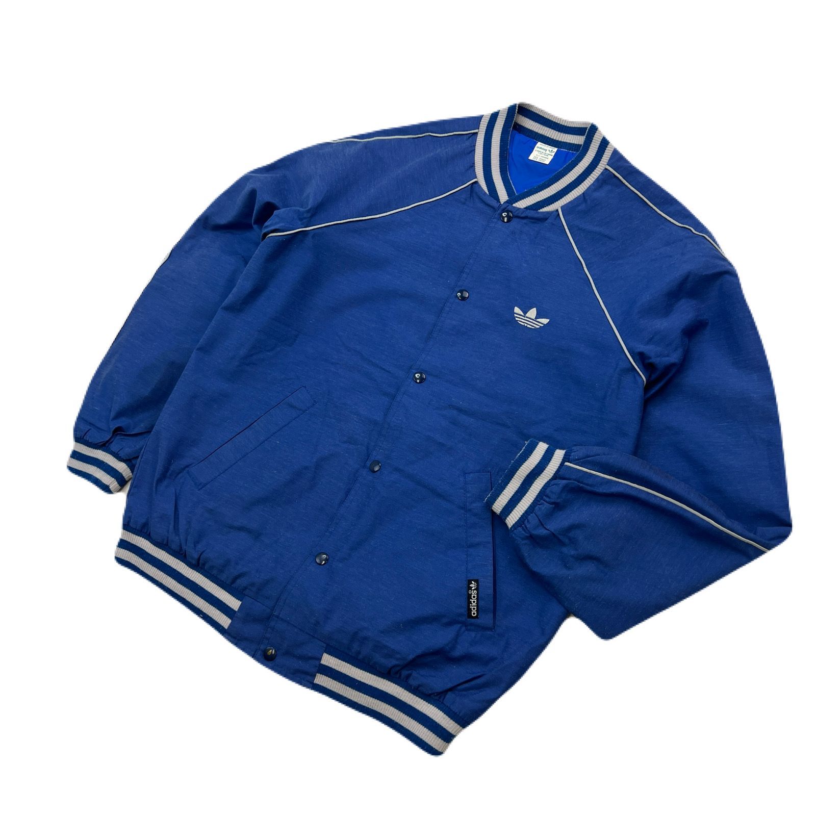 アディダス ビンテージ 80s ナイロン ジャケット ブルー メンズ