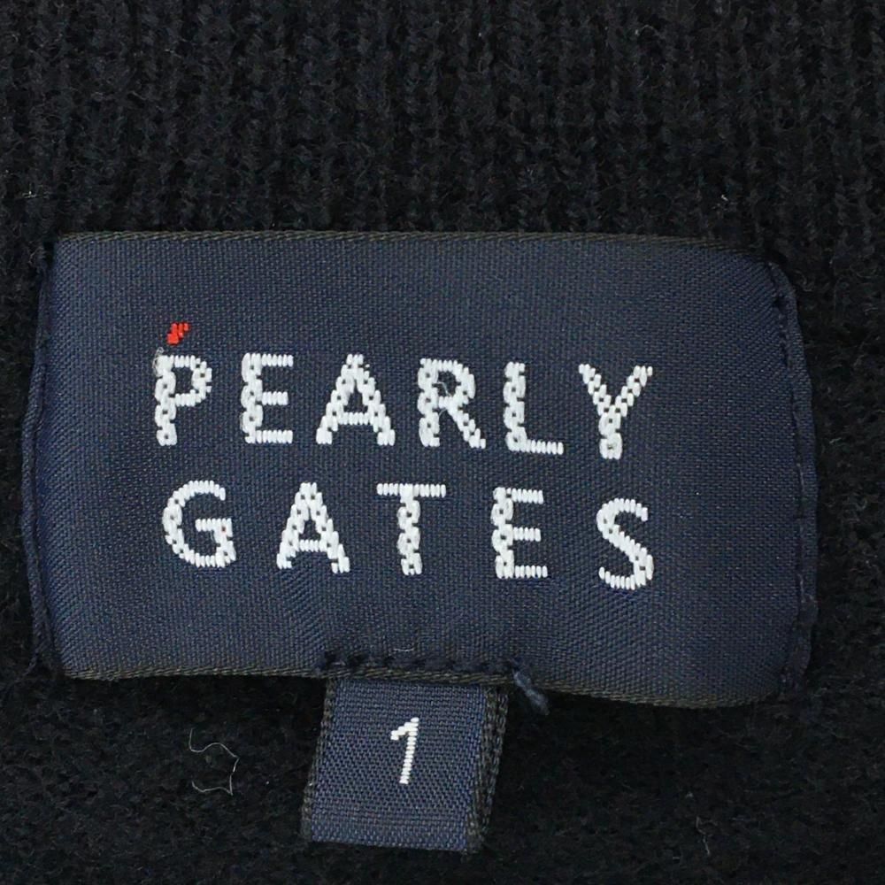 パーリーゲイツ セーター ネイビー×白 裾ロゴ ニット レディース 1(M