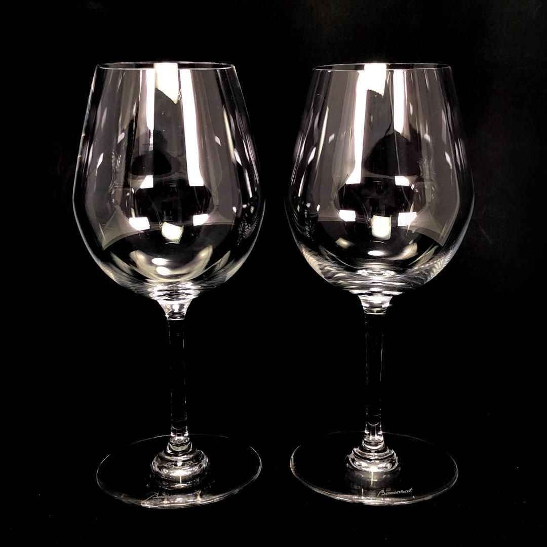 き Baccarat バカラ オノロジー ペア ワイングラス ボルドー クリスタルグラス クリア BC388