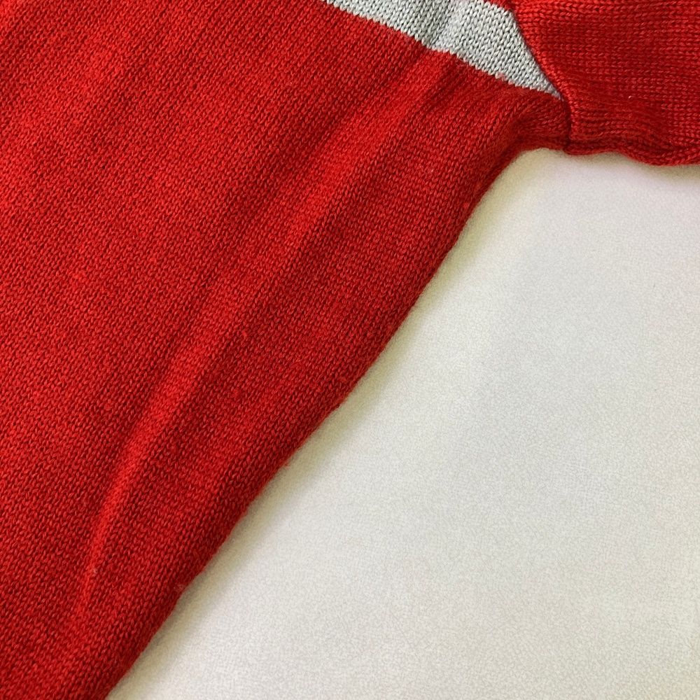 サイズ：38 ADABAT アダバット フード付 ニットセーター レッド系