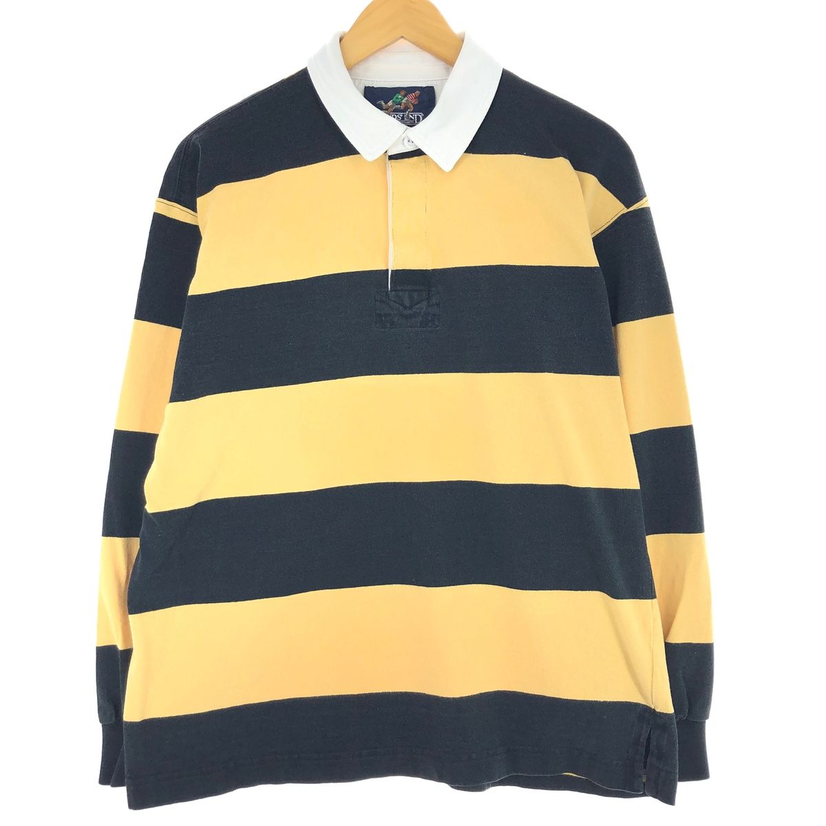 Lands end ボーダーラガーシャツ　vintage 90s 古着 LANDS'END - ビンテージ ランズエンド ボーダー ラガーシャツの