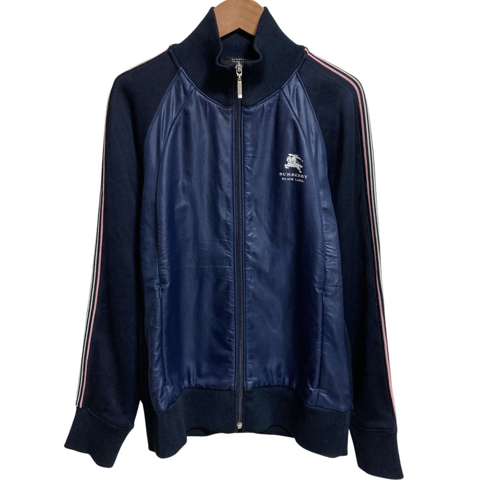 BURBERRY BLACK LABEL バーバリーブラックレーベル トラックジャケット サイズ2 ネイビー メンズ 古着