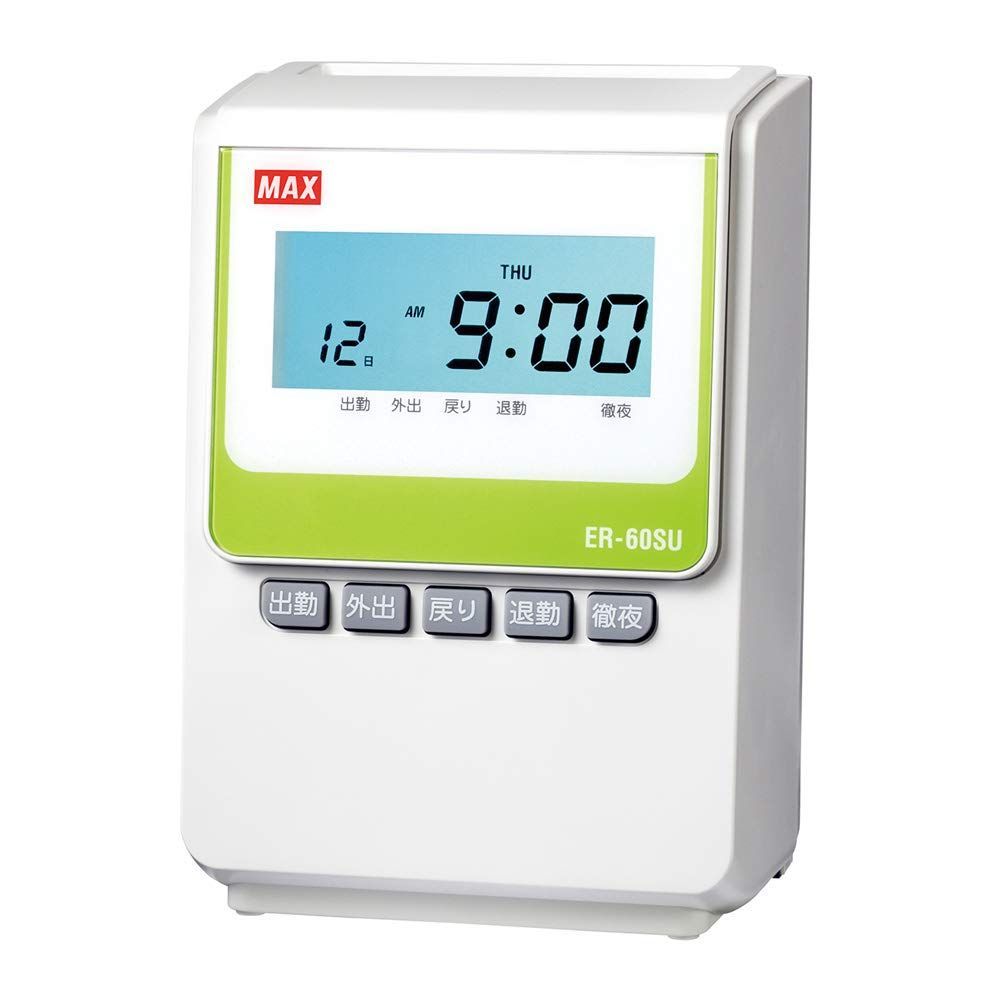 人気商品 ホワイト ER-60SU 電子タイムレコーダー マックス