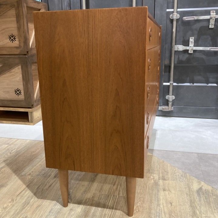 99-0108】北欧 チェスト 5段 ヴィンテージ 家具 デンマーク製 チーク