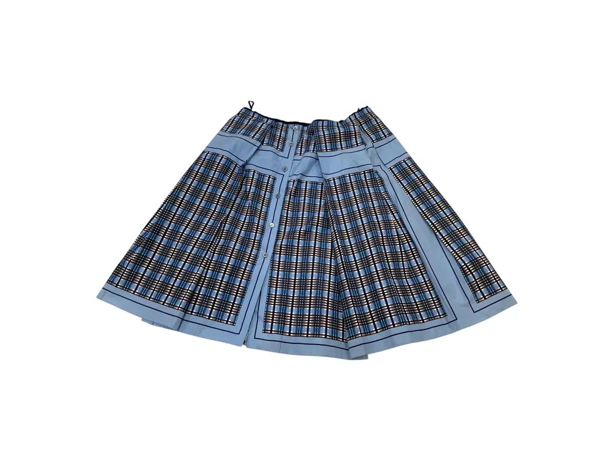 PRADA プラダ チェック 青 レディース スカート