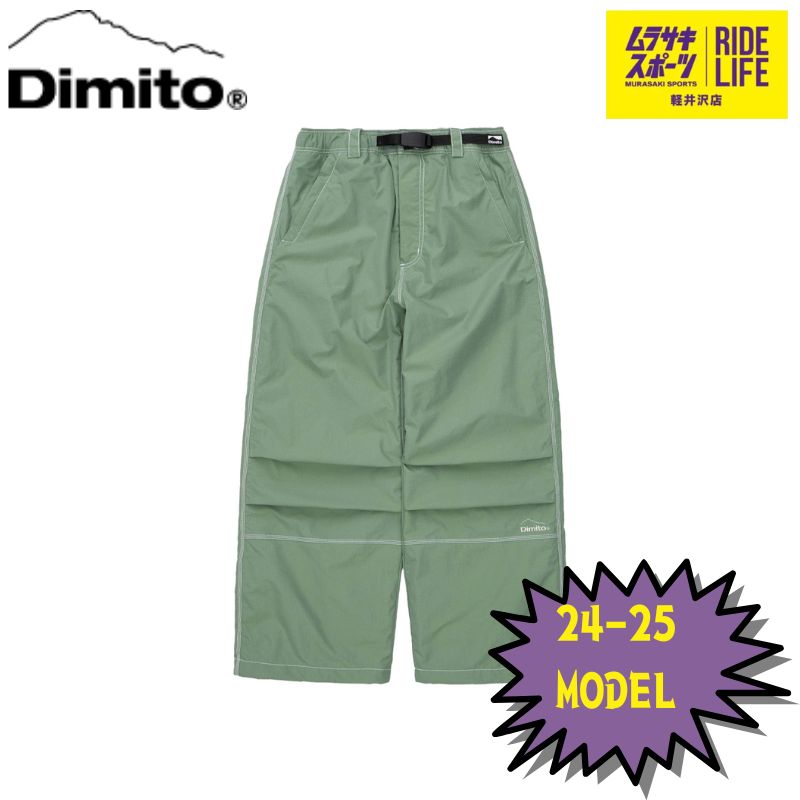 ムラスポ公式】DIMITO ディミト STITCHED BIG PANTS（SAGE GRN） 24-25