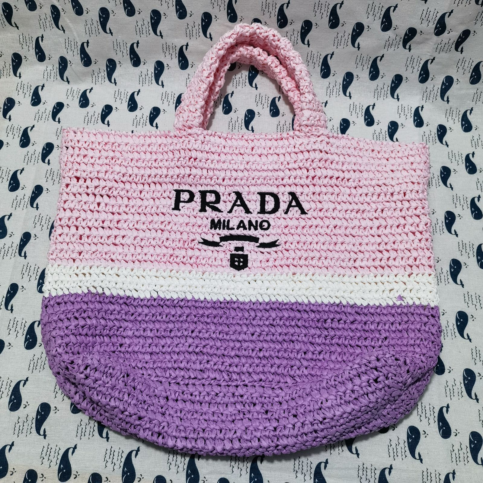 超人気美品☆PRADAプラダ  ストロー バッグ