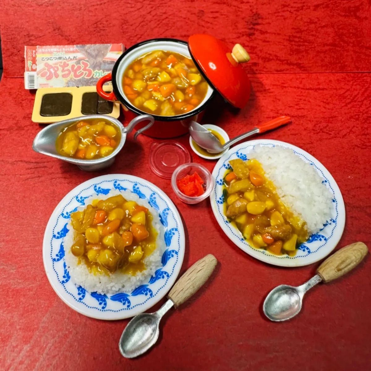 ミニチュアカレーライス ミニチュアフード カレーライスセット