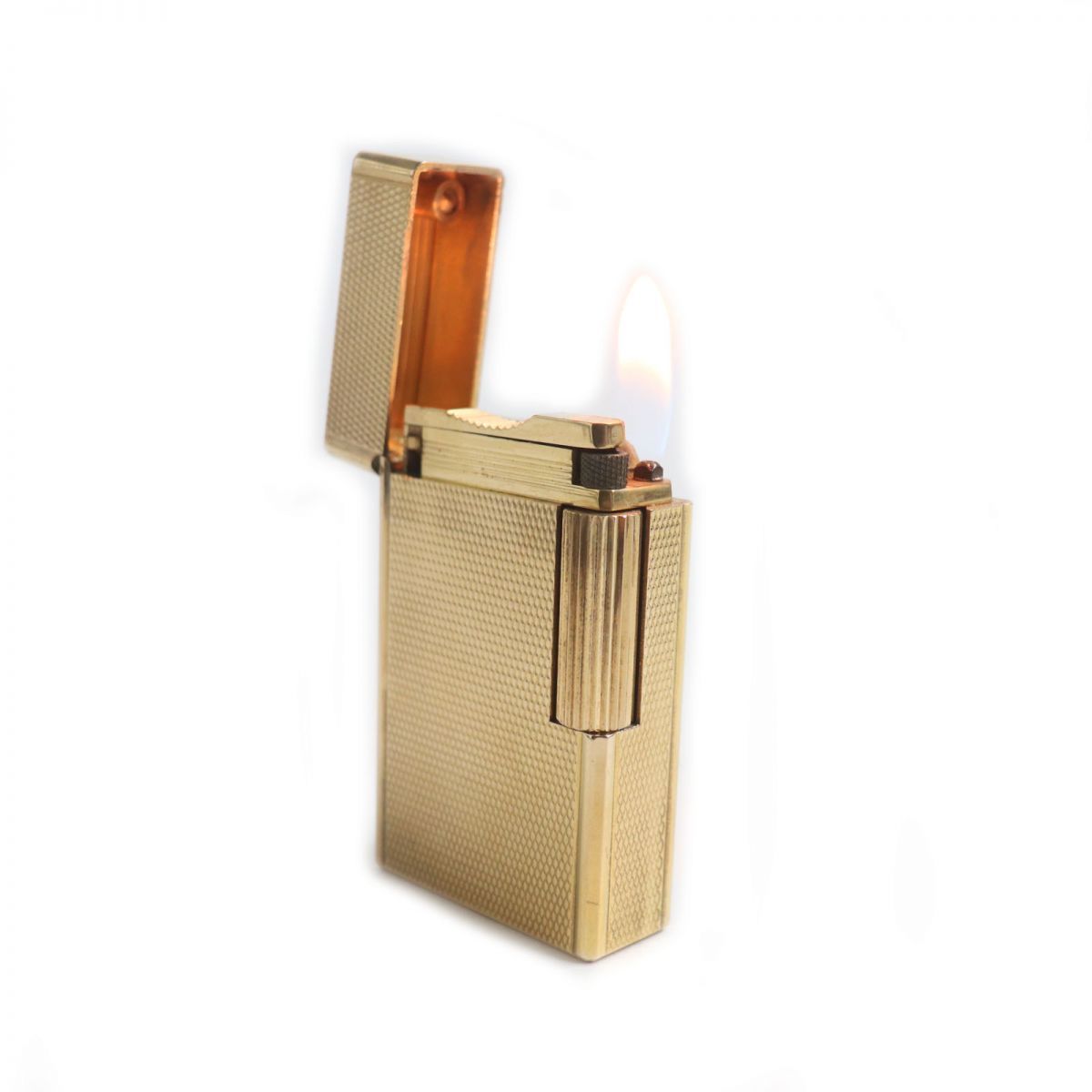 美品▽S.T.Dupont エス・テー・デュポン ライン1 ロング ダイヤ柄 