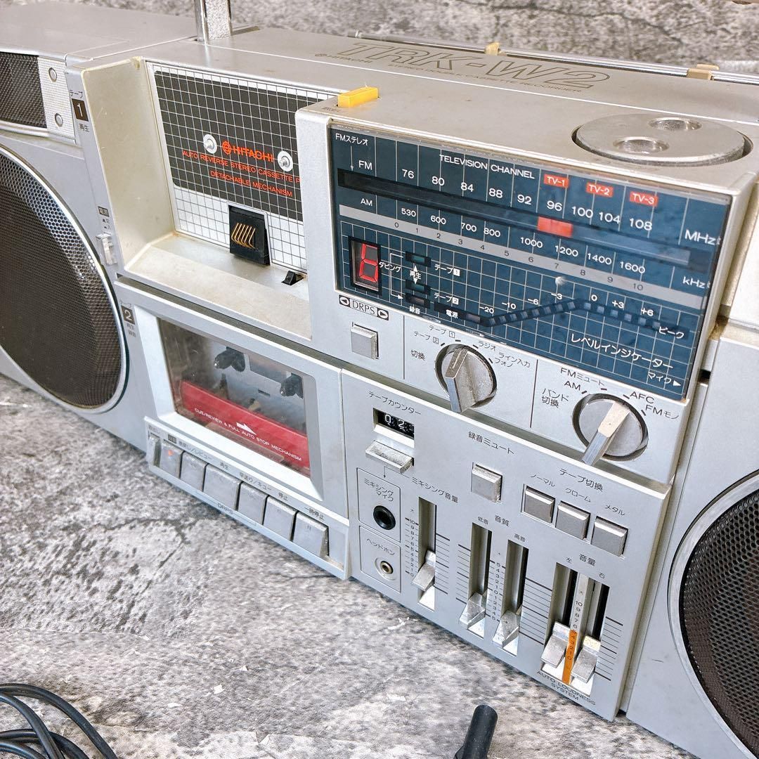 ジャンク　HITACHI TRK-W2　ラジカセ　日立　PERDISCO ジャンク HITACHI TRK-W2 ラジカセ 日立 PERDISCO - メルカリ