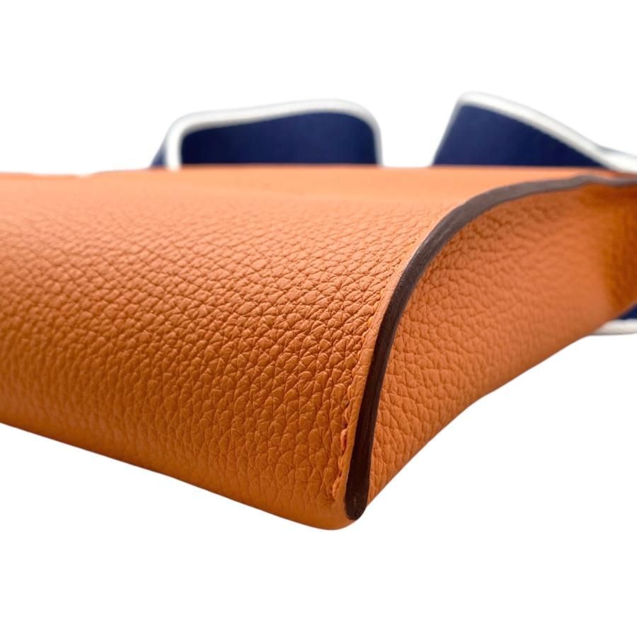 HERMES ヴィドポッシュ ショルダーバッグ トゴ ネイビー系 B刻印